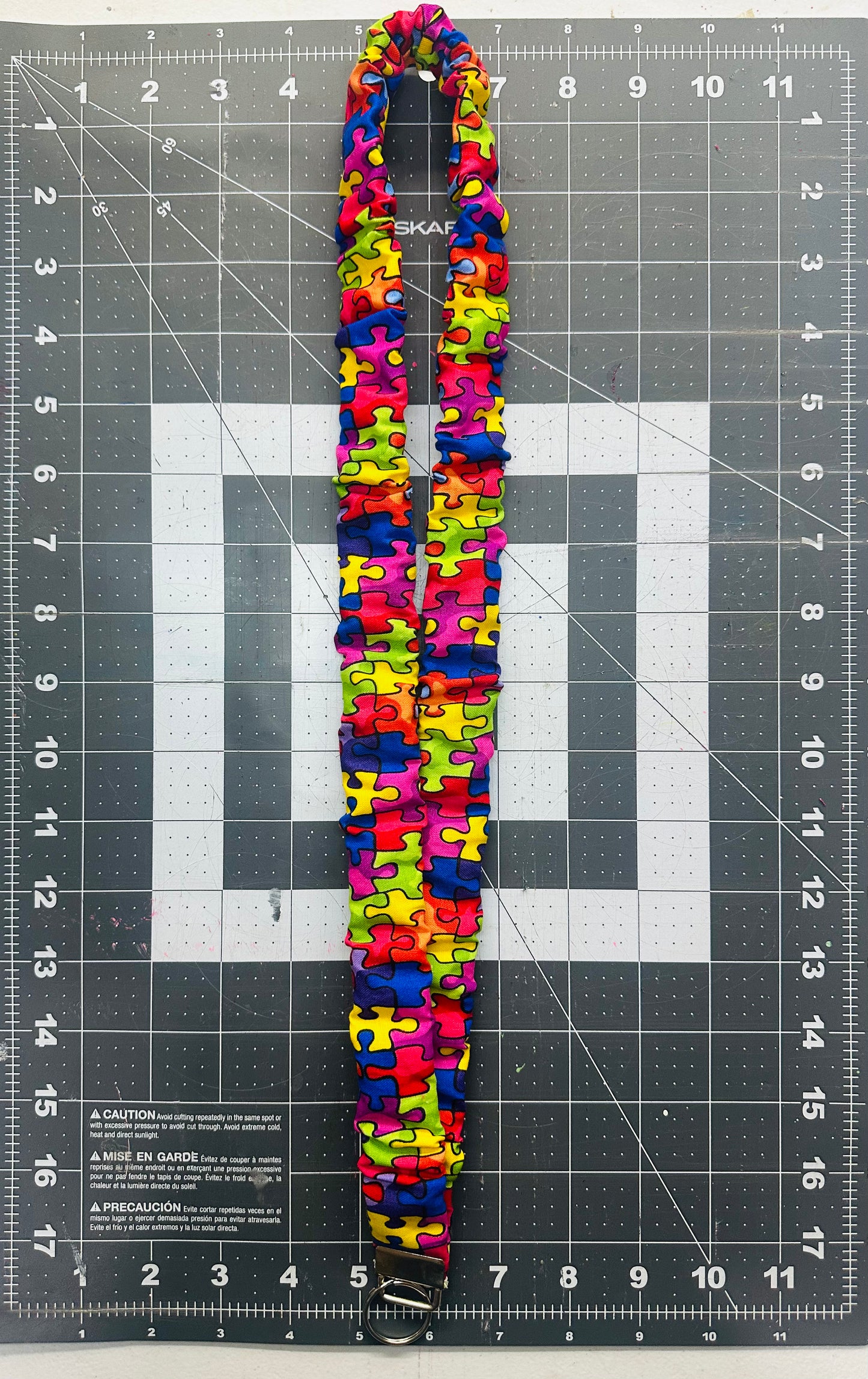 Autism Awareness Scrunchie Lanyard
