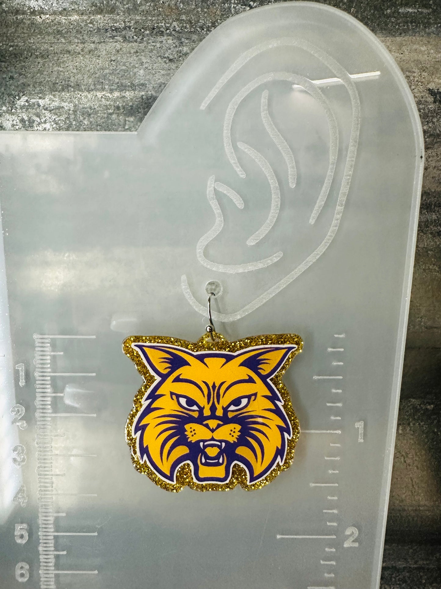 Carrizo Springs Wildcats Dangle Earrings