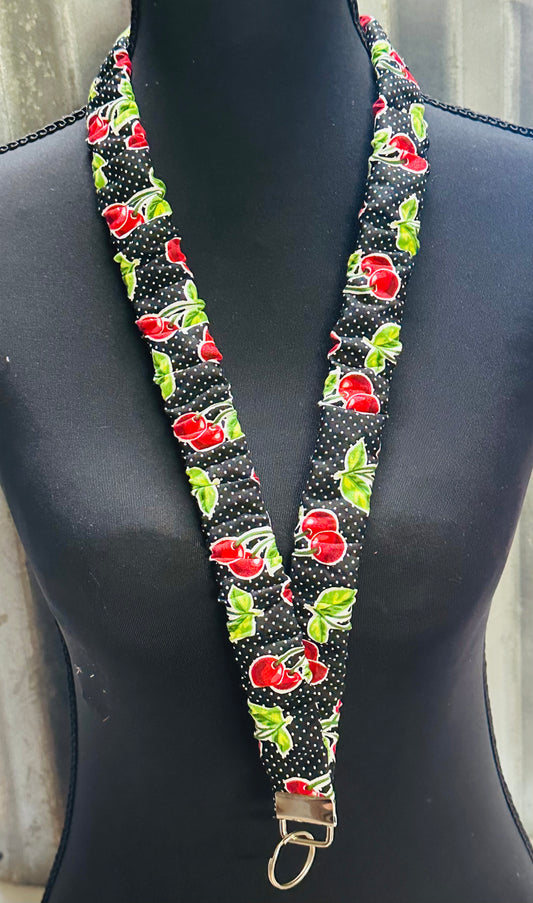 Black Cherry Scrunchie Lanyard