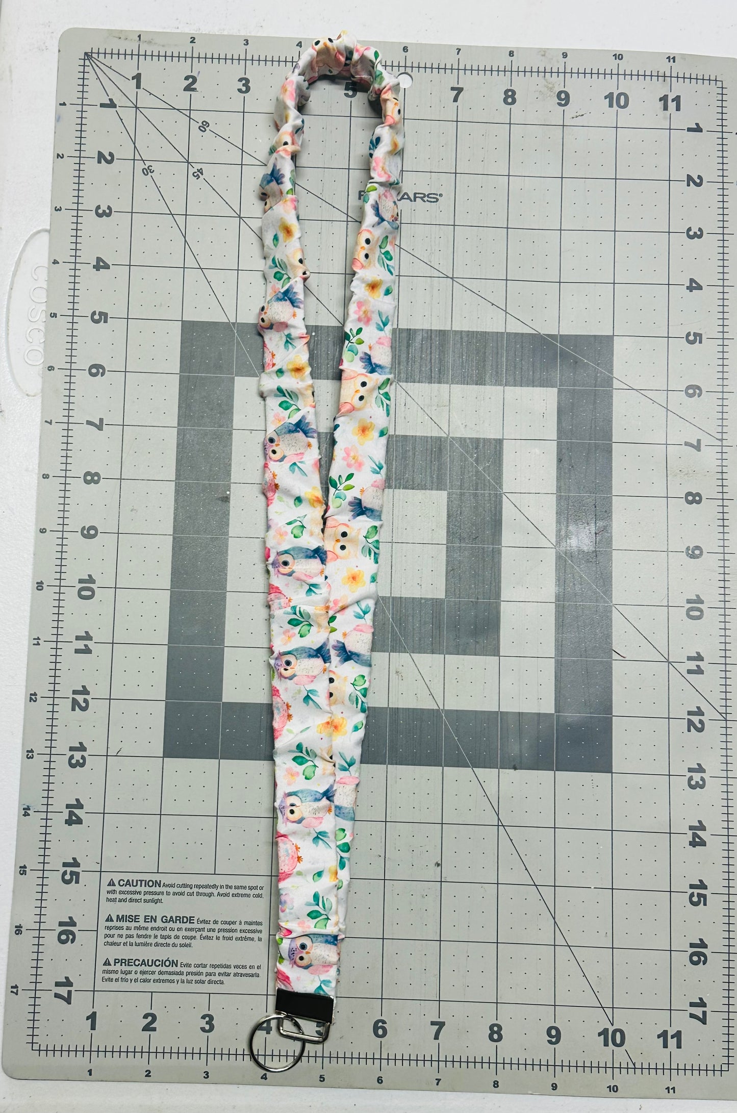 Pastel Owls Scrunchie Lanyard