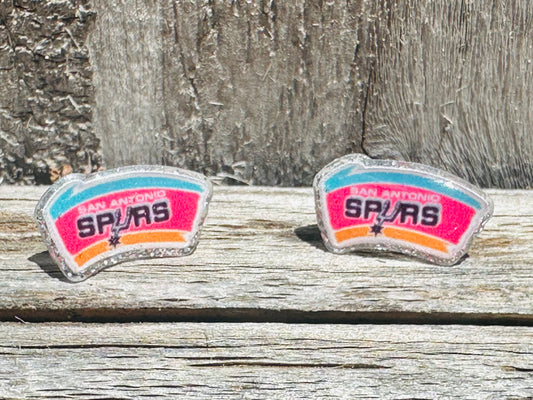 Retro Spurs Logo Stud Earrings
