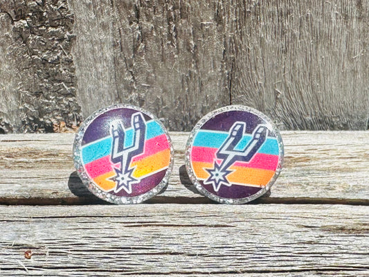 Round Shaped Spurs Stud Earrings