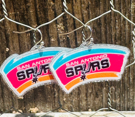 Retro Spurs Logo Earrings