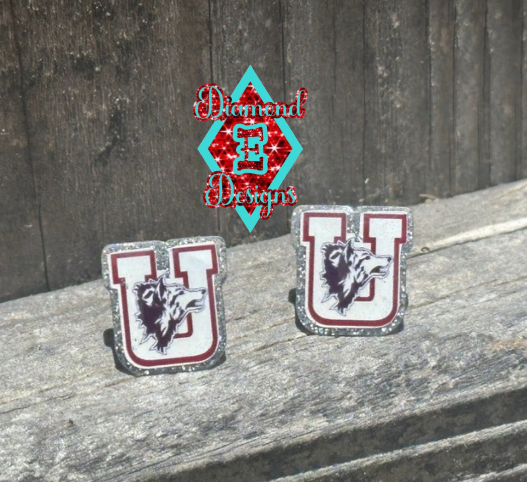 Uvalde Coyote and Lobos Stud Earrings