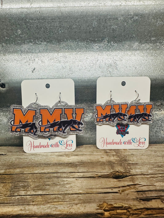 Medina Valley Panthers Dangle Earrings
