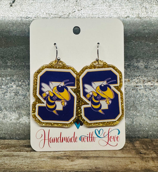 Sabinal Yellow Jackets Dangle Earrings