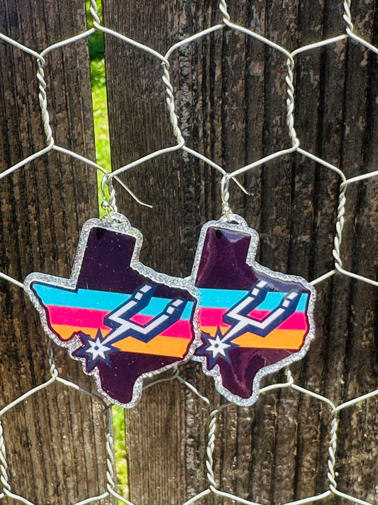 Texas Shaped Spurs Earrings