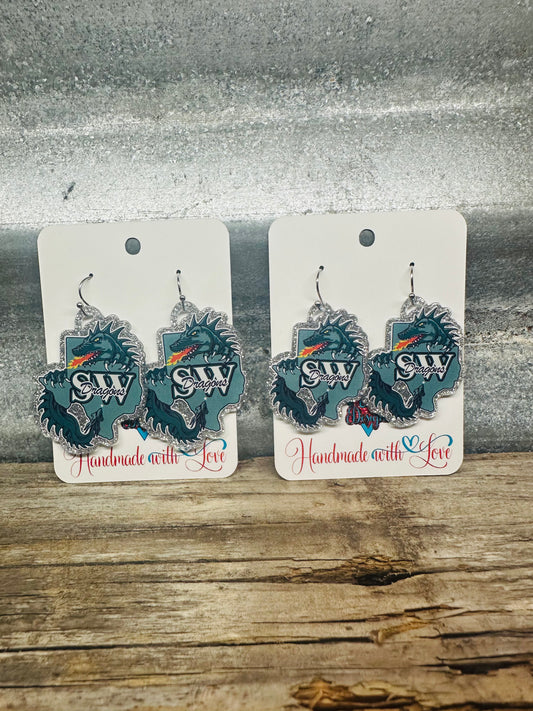 Southwest Dragons Dangle Earrings