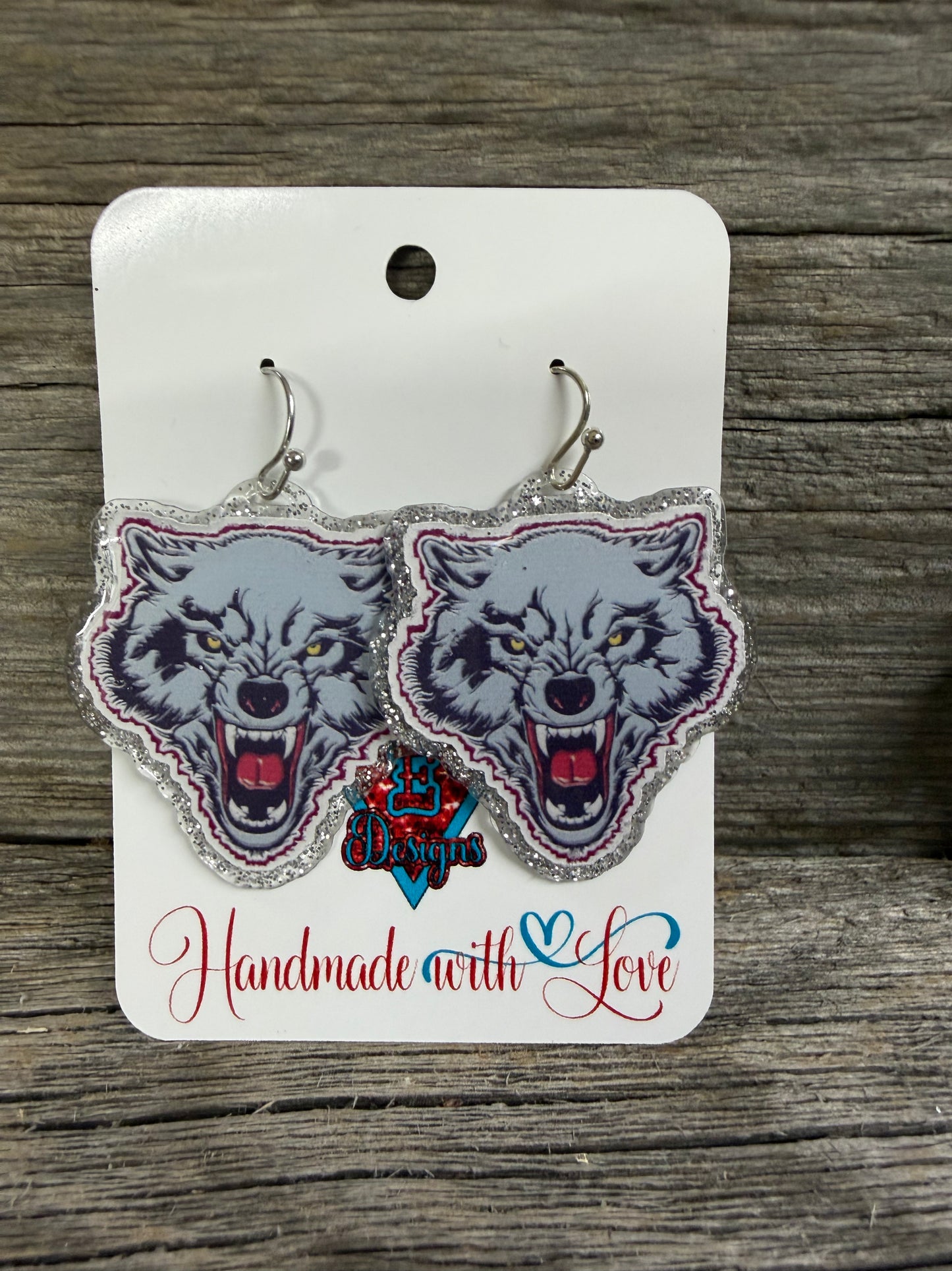 Dilley Wolves Dangle Earrings