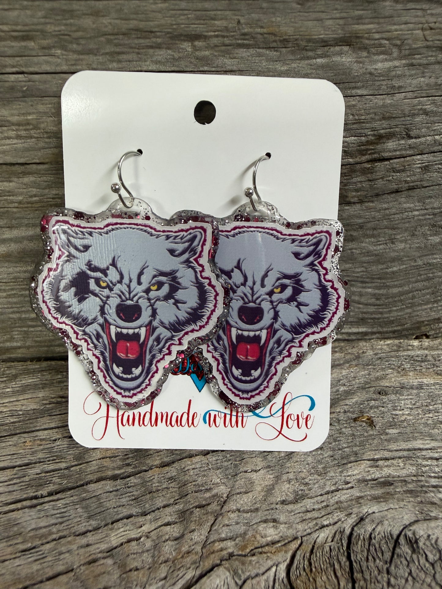 Dilley Wolves Dangle Earrings